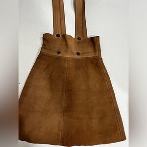 Jorgens leather design dress with suspenders